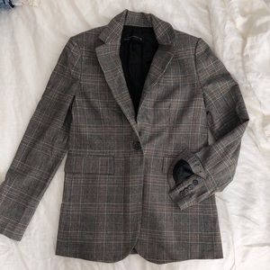 ZARA women’s menswear plaid blazer small